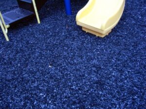 Rubber Mulch Playground Blue with Slide