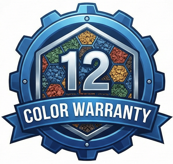 12-Year Color Lock Guarantee - High-Performance Fade-Resistant Rubber Mulch